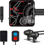 VSYSTO t&auml;iustatud WiFi mootorratta Dash Camera HD 1080P esi- ja tagakaamera, kogu keha veekindel DVR, kiire videote allalaadimine, kaugjuhtimispuldi fotod