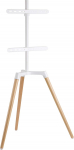 EasyLife - Design STAFFELEI statiiv TV statiiv - Kandur kuni 65" ja 35 kg teler/monitor - 140&deg; p&ouml;&ouml;ratav - reguleeritav k&otilde;rgus + kaablijuhtimine - VESA kuni 400x400 (valge/valge p&ouml;&ouml;k)