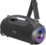 Bluetooth-k&otilde;lar, kaasaskantav muusikakast Bluetooth 5.3 koos 2 x subwooferiga, 200 W tippv&otilde;imsus / Bass Boost / 24h aku / IP65 veekindel v&auml;lisk&otilde;lar / DSP / TWS / TF / USB / AUX, koju / peole