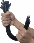100 Pack Paksud kaablisidemed Raske 450mm x 9mm Tugevad suured kaablisidemed mustad 50kg t&otilde;mbetugevusega Eriti pikad traat sidemed markiisideks veetorudeks taimede tara jaoks