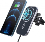 Magsafe laadija, MagSafe autohoidja, traadita mobiiltelefoni hoidja, automagnet, 15 W kiire traadita autolaadija, mobiiltelefoni hoidja, auto laadimisjaam, kiirlaadija iPhone 16/15/14/13/12 Pro Max jaoks