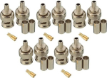 BW 10 x BNC MALE CRIMP-ON CRIMP ON CONNECTORS PLUGS RG59 CCTV DVR
