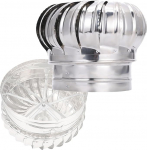 Drehbarer Kaminventilator, stromlos, Dachwindturbine, Edelstahl 304, energiesparend, drehbarer Dachbodenventilator, 3,9-19,7 Zoll (suurus: 110 mm (4,3 Zoll))