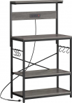 SUPERJARE pagaririiul pistikupesadega, mikrolaineahju statiiv, 80 x 41 cm suurem laud, k&ouml;&ouml;giriiul reguleeritava keskriiuliga, 6 S-kujulist konksu, kohvibaaristatiiv, hall