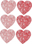 Alipis 3 S&auml;tze Rosa Tischset Valentinstag Tischset Herz s F&uuml;r Valentinstag Valentinsgeschenk Hochzeitsdeko Valentine PVC- in Herzform 2 St&uuml;ck * 3