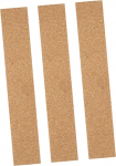 OFFSCH Pack of 3 Self-Adhesive Cork Strips Bullites / Cork Board Felt Notice Board Felt Strips Made of Cork Pin Board Strips Office Bulletin Strips Wall Protection for Dartboards