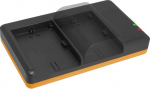 Dual Charger/Mains, USB) Canon LP-E6 (N)/EOS 5D Mark II, III, IV 5D (S), 6D, 7D II 60D (A), 70D 80D... vaata nimekirja koos 2 A toiteallikaga (2 akut korraga laetud)