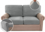 H.VERSAILTEX 2023 Neue Version 6-teilige Sofabez&uuml;ge, Stretch-Sofabez&uuml;ge, f&uuml;r 2 Kissen, Couch, rutschfest, Jacquard-Spandex, Couch&uuml;berz&uuml;ge, Taube, suurus M