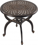 Valatud alumiiniumist k&uuml;ljelaud, patio k&uuml;ljelaud, tagahoovis, basseinis, siseruumides, lihtne hooldus, ilmastikukindel kohvilaud, veranda laud, bistro laud (53Round Antique Copper)