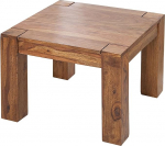 invicta INTERIOR riess-Ambiente Makassar t&auml;ispuidust kohvilaud 60 cm Sheesham Unikaalne teravilja k&uuml;ljelaud elutuba laud diivanilaud riiul elutuba