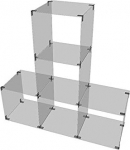 Glassteck Vitriin 40 x 40 cm Karastatud klaasist