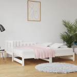 ZEYUAN pikendatav p&auml;evavoodi, diivanvoodi, magamisfunktsiooniga diivanvoodi, diivanvoodi, diivanvoodi, diivanvoodi, p&auml;evavoodi, noortevoodi, diivanvoodi, valge, 2 x (90 x 190) cm, massiivne m&auml;nnipuit