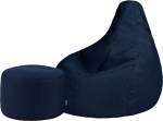 Icon Performance Mesh Gaming Bean Bag XXL koos tugitooliga, tumesinine, kootud kangas, suur Bean Bag Adult koos t&auml;idisega, Bean Bag, Gaming Chair, Lounge Chair, Lounge Chair, magamistuba, elutuba