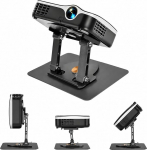 Faltbare Beamer Halterung Projektorst&auml;nder 360&deg; Drehbar Klappbare Projektorhalterung Desktop mit 1/4 Zoll Gewinde bis 10 kg Tragkraft Beamerst&auml;nder f&uuml;r Heimkino B&uuml;ro & Spielzimmer(Schwarz)