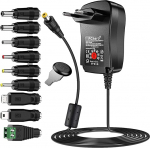 PChero 30W universaalne AC/DC adapter, l&uuml;litatav toiteallikas 9 adapteriotsaga, sisaldab Mini & Micro USB pistikut, 3V kuni 12V koduelektroonika ja LED ribade jaoks, 2000mA Max, t&auml;iustatud versioon