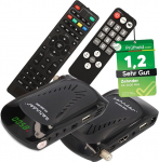 Zehnder HX 2600 Mini Digital Sat Receiver + Seniors Remote Control salvestusfunktsiooniga, Full HD v&otilde;imeline, HDMI, satelliittelevisiooni jaoks Satellite Dish Satellite TV