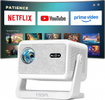 Nutikas miniprojektor [Netflix Official & Auto Focus / 6D trapetsikorrektsioon] 27000L WiFi6 Bluetooth projektor V&auml;ike Full HD 1080P, VISSPL toetab 4K videoprojektorit, mobiiltelefoni projektor kodukino / &otilde;ueala jaoks