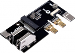 GeeekPi Micro HDMI auf HDMI Multifunktsioon-adapter f&uuml;r Raspberry Pi 5, mit PCIe 3.0x1 M.2 Steckplatz, toetab M.2 NVMe SSD 2230 2242