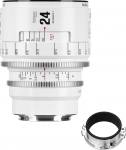 7artisans 24mm T2.1 Infinte Series Professional Manual Full Frame Cine Lens Compatible with EF Bayonet for Photography and Film Production - White