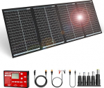 DOKIO p&auml;ikesepaneel kokkupandav 200 W 36 V komplekt monokristalliline koos p&auml;ikeselaadimise kontrolleri ja kaabliga 24 V autoaku, AGM, geelaku, happelise aku jaoks Plug and Play