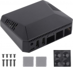 Waveshare Argon ONE V3 alumiiniumsulamist korpus Raspberry Pi 5 jaoks, sisseehitatud jahutusventilaatoriga, ilma M.2 SSD pesata