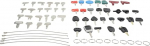 50 St&uuml;ck Schwerlast-Ausr&uuml;stungsschl&uuml;ssel-Set, Bauz&uuml;ndung, kompatibel mit Caterpillar, Metall, rostbest&auml;ndig, organisierter Ring f&uuml;r Bagger, Lader, Bagger, Landmaschinen