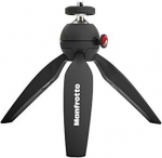 Manfrotto MTPIXIMII-B, PIXI Mini Tripod with Handle for Compact System Cameras, DSLRs, Mirrorless, Video, Made in Italy, Technopolymer and Aluminium, Black