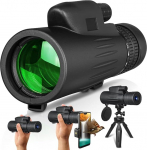 Monocular Telescope, 10-30x42, High Performance Monocular with HD Zoom, BAK4 Prism and FMC Lens, Clear and Bright with Smartphone Holder and Extendable Tripod for Bird Watching, Hunting, Camping,