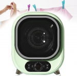 Small Condenser Tumble Dryer, 5 kg Capacity Compact Portable Tumble Dryer, Small Condenser Dryer, Spin Dryer with 0.8 kg Load Capacity, for Home, Apartments and RVs, Green