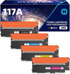 Hyggetech 117A Toner Compatible HP 117A Set Toner for Color Laser MFP 179fwg Color Laser MFP 178nwg Color Laser MFP 178nw HP Color Laser 150nw MFP 179fnw 178nwg 179fwg (W2070A W2071A W2072A W2073A)