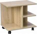BAKAJI Multifunktsionaalne kohvilaud elutuppa TV laud ajakirja &ouml;&ouml;kapp ratastega Melamiini puidu efekt (beež)
