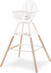 CHILDHOME, Extra langes Beinset f&uuml;r Baby-Hochstuhl Evolu 2, f&uuml;r die H&ouml;he von 90cm einer K&uuml;cheninsel oder K&uuml;chenbar, Fu&szlig;st&uuml;tze, Buchenholz, einfach zu montieren, Farbe Natur