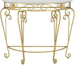 Moderner Konsolentisch mit schlankem Metallrahmen f&uuml;r Wohnzimmer, Eingangsbereich und hinter dem Sofa