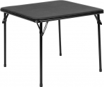 Flash Furniture Mindy Foldable Kids Table with Vinyl Upholstered Board, Square Activity Table for Daycare and Classroom, Black
