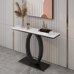 Moodne konsoollaud ristk&uuml;likukujulise alusega, seinapinnad, k&uuml;lgkoridor, esikus, kaasaegne konsoollaud, esiku laud, kaasaegne esiku laud, moodne esiku laud, rustikaalne aktsent