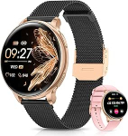 RUXINGX Naiste nutikell 1.27-tolline nutikell &uuml;mmargune telefonifunktsiooniga, 24H SpO2 s&uuml;dame l&ouml;&ouml;gisageduse monitor, spordikell koos uneseirega, 126 spordirežiimi, sammuloendur IP68 iOS Android, kinkekellad