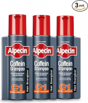 Alpecin Caffeine Shampoo C1-3 x 250 ml - Against Hereditary Hair Loss | Noticeably More Hair | Strengthens Hair Roots and Hair Growth | Hair Care for Men Made in Germany