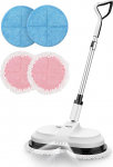 OGORI Wireless Electric Mop Floor Mop Electric Polishing Machine with Spray Function, LED Lighting, 300 ml Water Tank, Battery Vibration Mop Wiping Without Effort [Battery Life up to 60 Minutes]