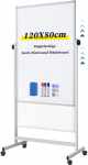 maxtek mobiilne tahvel 120 x 80 cm, kahepoolne korgist teadetetahvel ja valge tahvli magnettahvel