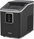 H.Koenig Ice Cube Maker KUB12 - 12kg in 24 Hours, 2 Ice Cube Sizes, Portable, Compact, Quiet, 1 Litre, Ice Cube in 6 Minutes, Ice Scoop