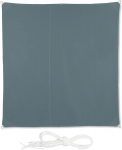 Relaxdays Square Sun Sail, 3 x 3 m, Water-Repellent, UV-Resistant, with Tension Ropes, Patio, Balcony, Canvas, Grey