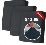 YEMYHOM Stretch Pillow Covers Single padjakatted, diivanist istmepadjad, pehme diivanikate, asendusm&ouml;&ouml;bli kaitsja teemantmustriga, elastse p&otilde;hjaga (3 t&uuml;kki, Diamond Dark Grey)