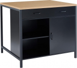 BA&Iuml;TA Central Island Ginger Black and Oak Effect 100cm