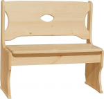 k koma 125 Solid Pine Wood Bench for Kitchen, Dining Room, Painted Pine