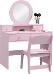 AIYAPLAY Kinder Schminktisch Set mit Hocker und Spiegel, Make up Set mit Aufbewahrungsschubladen, Kinder Schminktisch Geschenk f&uuml;r 3-8 Jahre alt - Pink