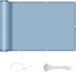 LOVE STORY R&otilde;du privaatsusekraan, ilmastikukindel r&otilde;dule, 90 x 600 cm, r&otilde;dukardin (PES), sinine l&auml;bipaistmatu r&otilde;duv&otilde;rk, kaablikinnitused, UV-kaitse kodukaitsele, v&auml;listingimustes kasutatavale r&otilde;dule, aiale.