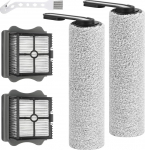 ELEPRUC tarvikute komplekt Tineco Floor One S5 / S5 Pro / S5 Pro 2 /Tineco S5 Extreme tarvikute komplekt, m&auml;rg- ja kuivtolmuimeja varuosad, 2 harja rulli, 2 filtrit, 1 puhastusharja