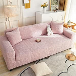 Odot Sofa &Uuml;berzug 1/2/3/4 Sitzer, B&ouml;hmischer Jacquard Universal Stretch Sofabezug, rutschfest Waschbare Couch &Uuml;berzug, Elastischer Sofa Cover Mit Armlehnen Sofaschoner (Rosa,2-Sitzer)