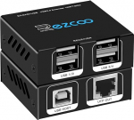USB Extender 165 ft 4-pordiline USB 2.0 Hub Ethernet Cat5e Cat6 - USB RJ45 LAN pikendus, kaks veebikaamerat t&ouml;&ouml;tavad s&uuml;nkroonselt, toetab Windows, MacOS, Android, Linux, ilma draiverita, EX50USB