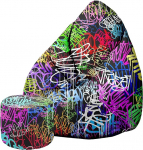 DreamRoots T&auml;idisega t&auml;iskasvanute kott 80 x 80 x 120 cm - Oxfordi kangas 220 g/m&sup2; veekindel - kott koos seljatoe ja kaanega - istmepadja alus - Chill Bag'i kott.